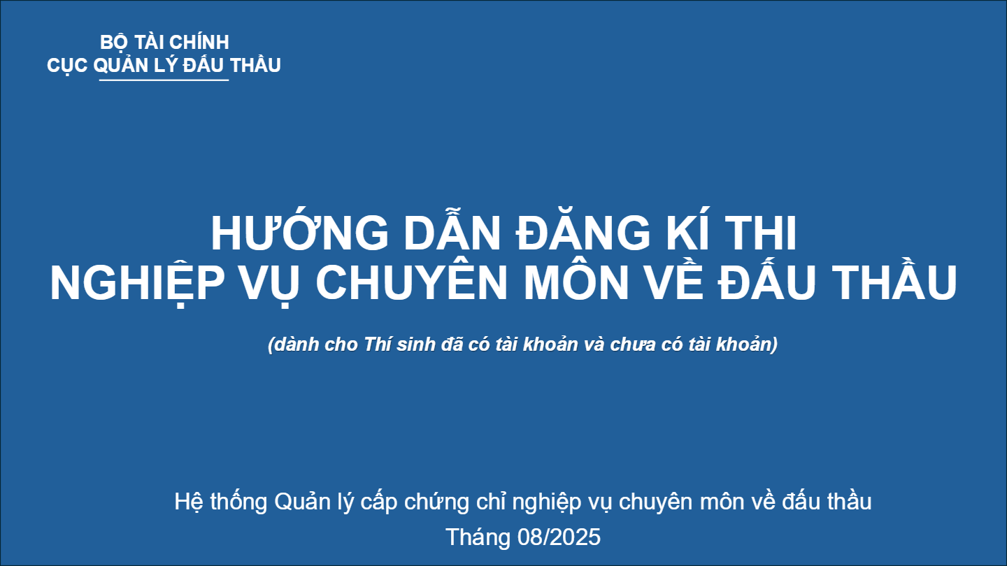 CHỨNG CHỈ HÀNH NGHỀ ĐẤU THẦU